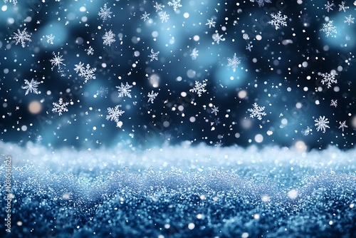 Snowflakes on a bokeh background