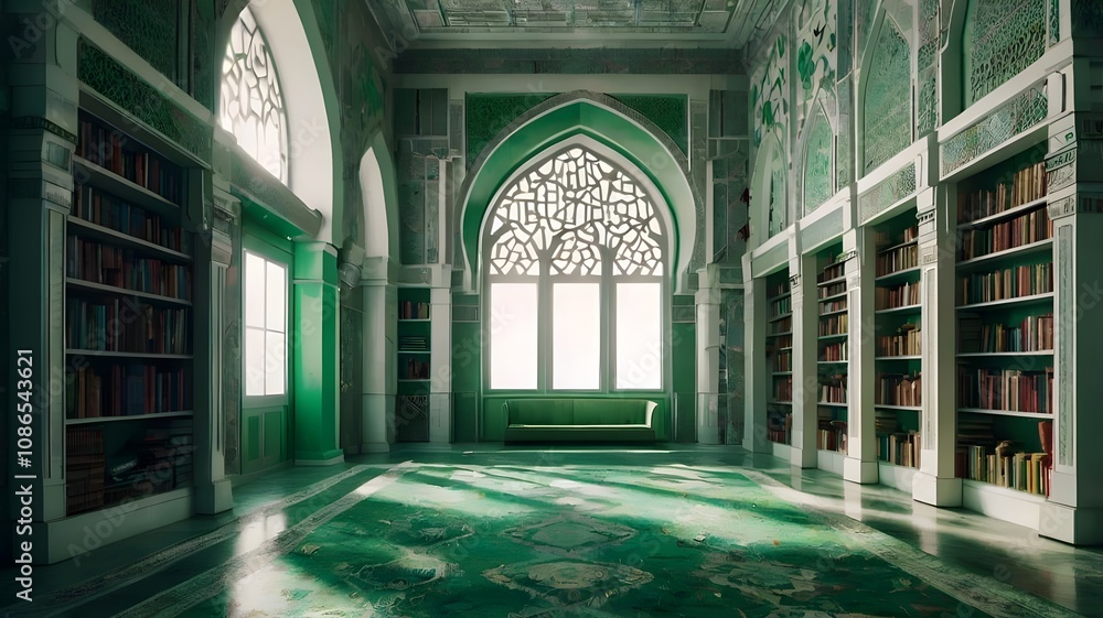 Obraz premium The interior of the mosque is in different styles, from techno to classic, a large selection.
