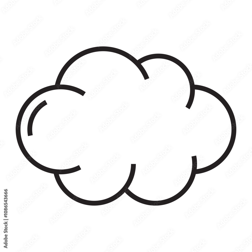 Cloud line icon. Cloud line icon.