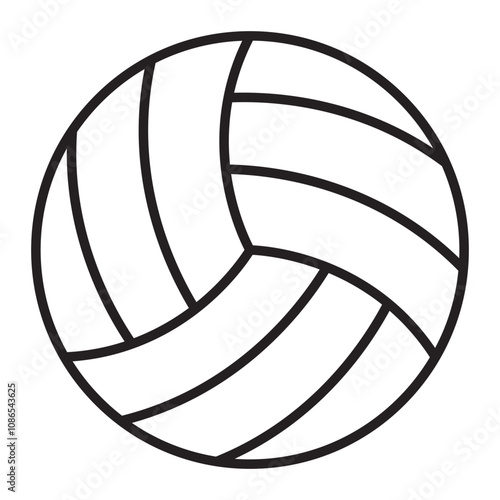 Volleyball line icon.