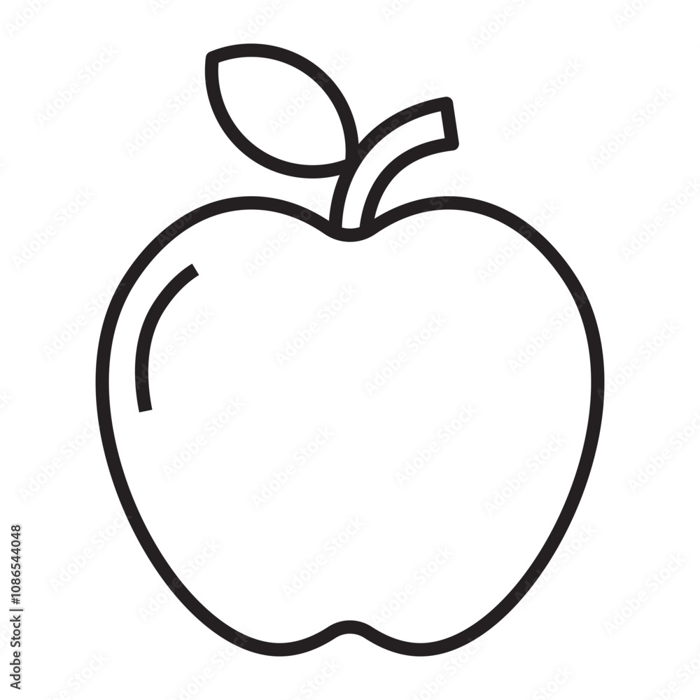 Apple line icon. Apple line icon.