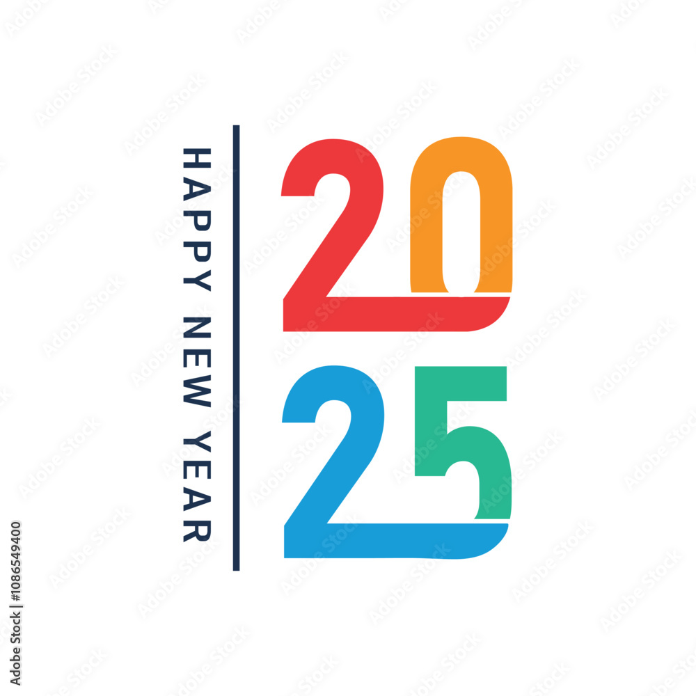 2025 abstract Happy New Year poster, background. Vector 2025 abstract Happy New Year poster, background. Vector