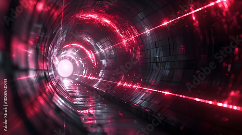 Machine Tunnel Futuristic Looping Background