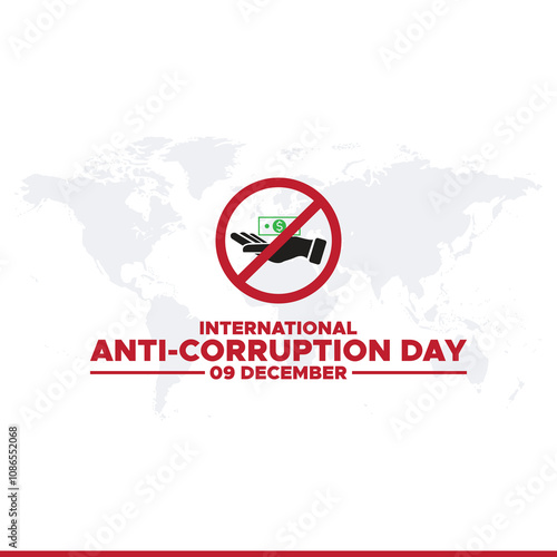 vector graphic of international anti corruption day good for international anti corruption day celebration. flat design. flyer design.flat illustration.International Anti Corruption Day 9 December.