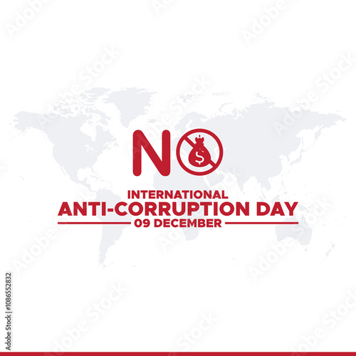 vector graphic of international anti corruption day good for international anti corruption day celebration. flat design. flyer design.flat illustration.International Anti Corruption Day 9 December.