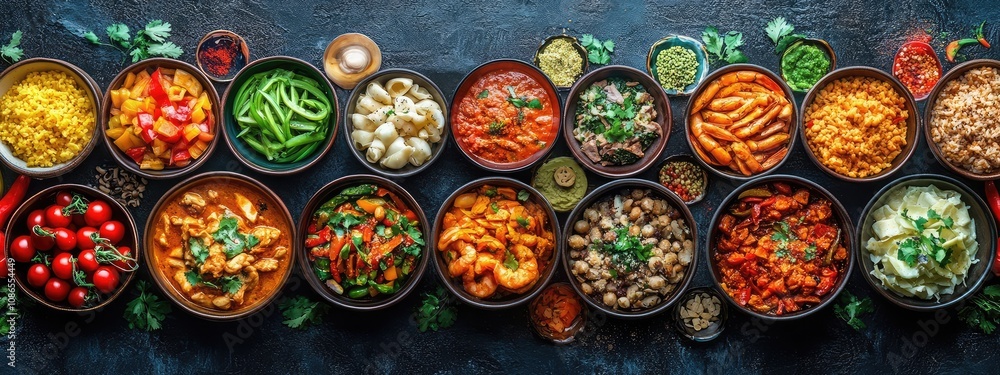 Different dishes images, Food items, Different cuisines images, Nature's Bounty, Fresh Fruits and Vegetables in a Row Different dishes images, Food items, Different cuisines images, Nature's Bounty, Fresh Fruits and Vegetables in a Row