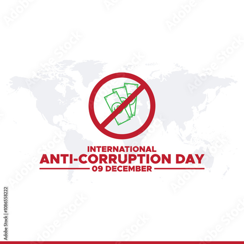 vector graphic of international anti corruption day good for international anti corruption day celebration. flat design. flyer design.flat illustration.International Anti Corruption Day 9 December.