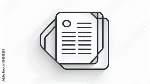 A clean and minimalistic document icon on a white background