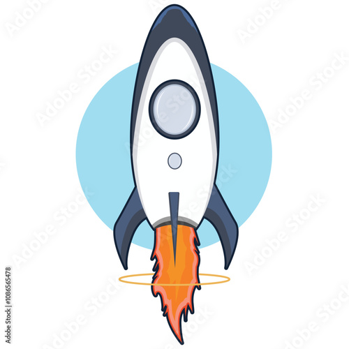 SPACE ROCKET ILLUSTRATION