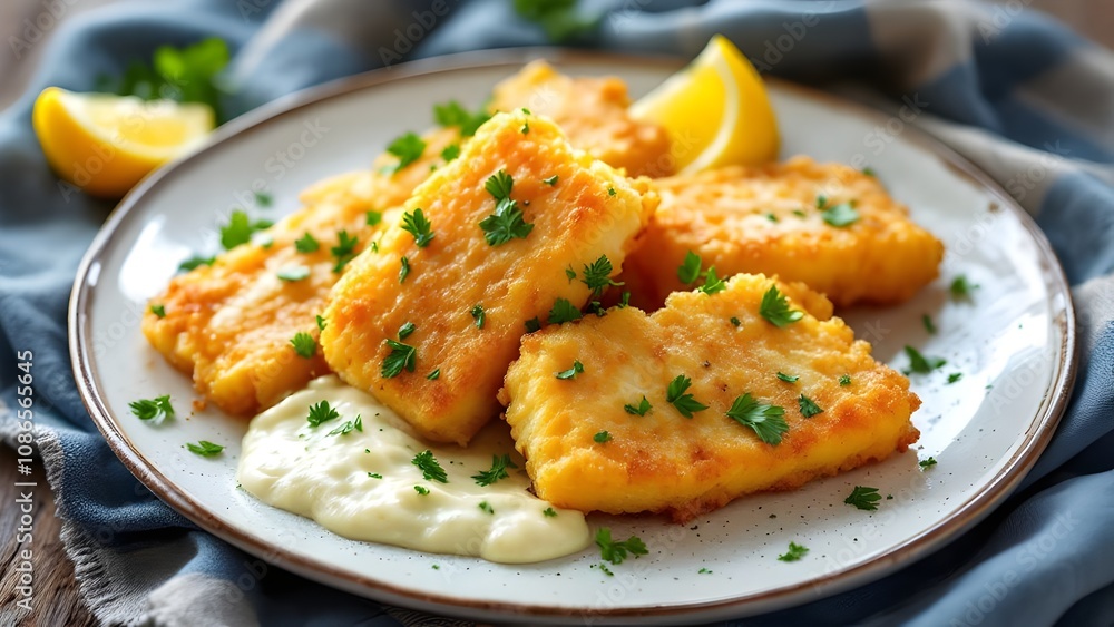 Bakaliaros Skordalia Fried Cod with Garlic Dip (Greek Cuisine) Bakaliaros Skordalia Fried Cod with Garlic Dip (Greek Cuisine)