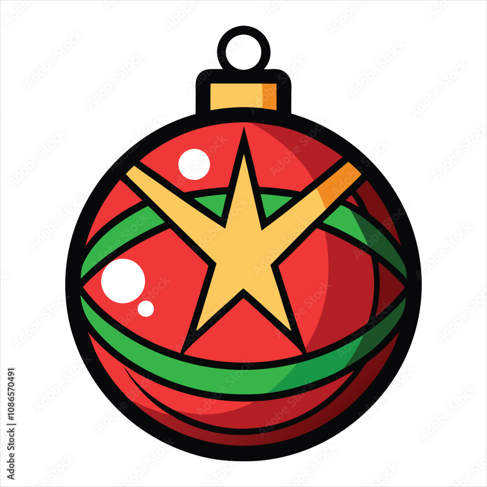 Obraz premium Christmas bauble vector