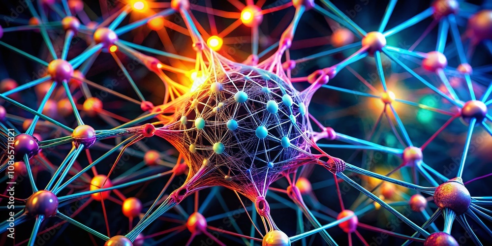 Vector illustration of a neural network icon, depicted in a linear style. Designed for technology and data science Vector illustration of a neural network icon, depicted in a linear style. Designed for technology and data science