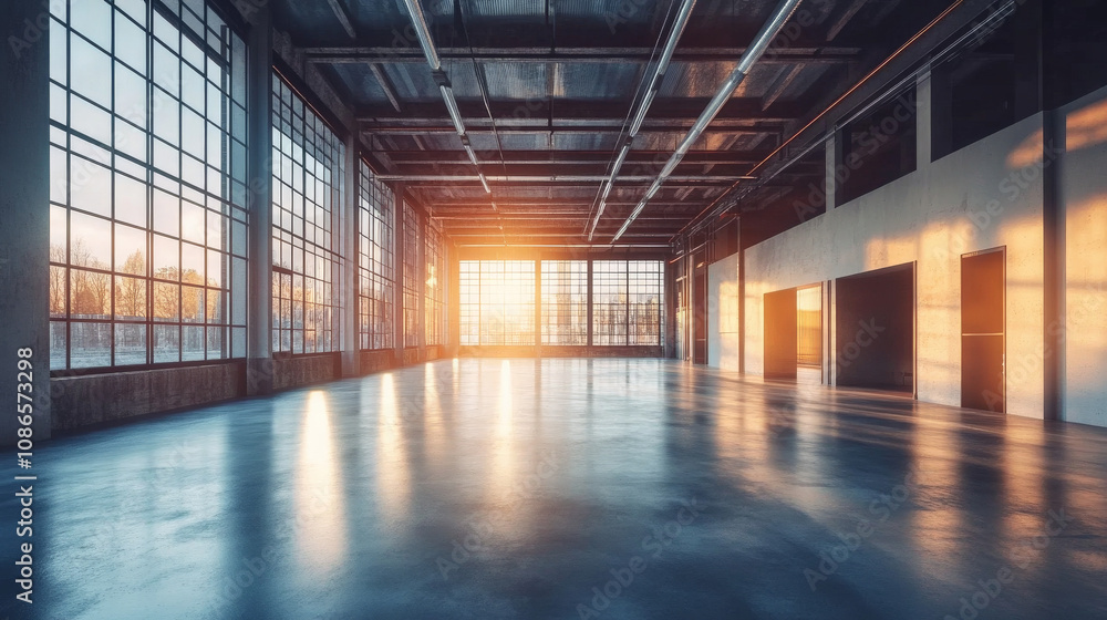 an industrial warehouse interior an industrial warehouse interior