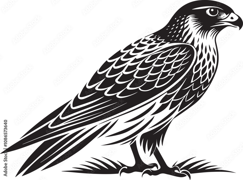 Fototapeta premium saker falcon vector illustration design