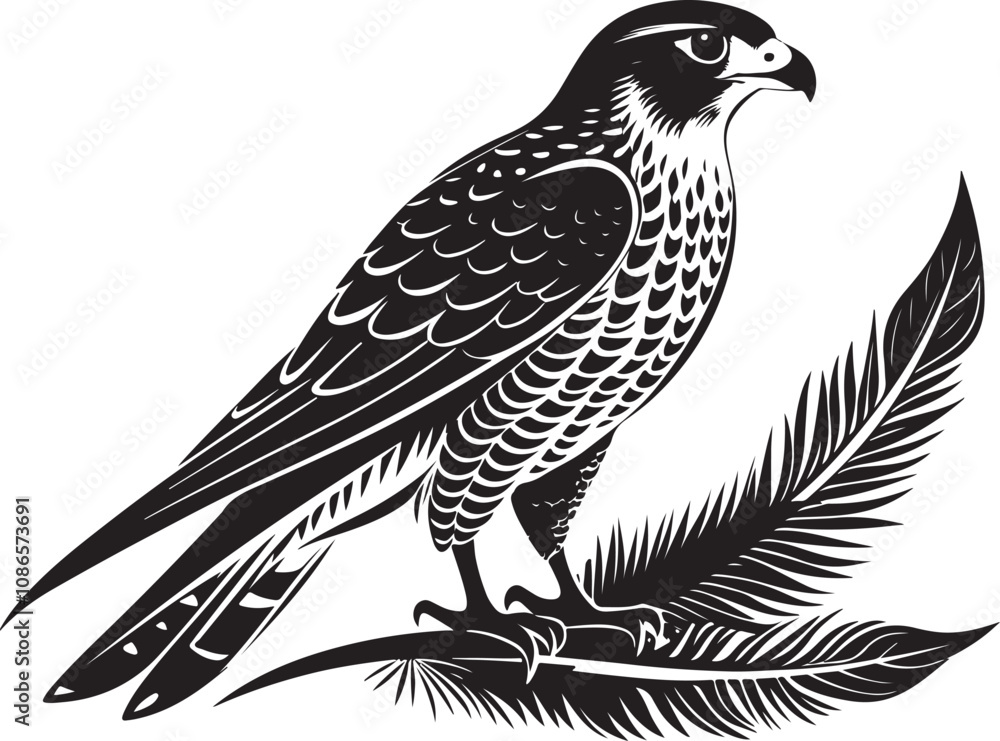 Fototapeta premium saker falcon vector illustration design