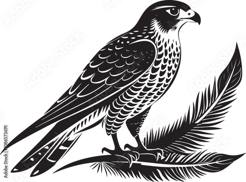 saker falcon vector illustration design photo