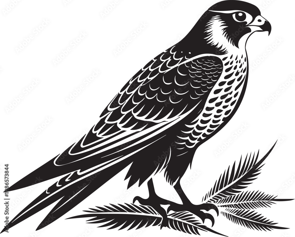 Fototapeta premium saker falcon vector illustration design