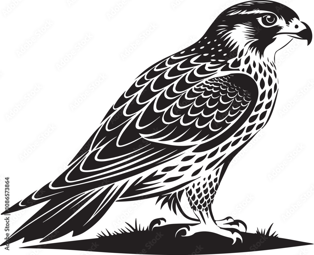 Fototapeta premium saker falcon vector illustration design