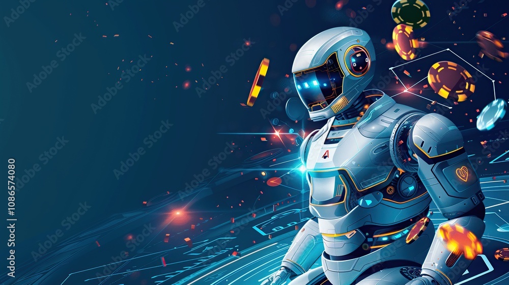 Fototapeta premium Creative Robot AI Interface Crafted for Advanced High-Tech Applications