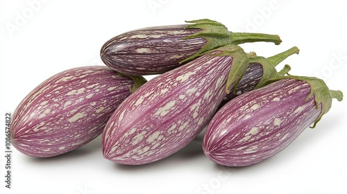 Wallpaper Mural Three ripe purple graffiti eggplant on a light background. Isolation. Torontodigital.ca