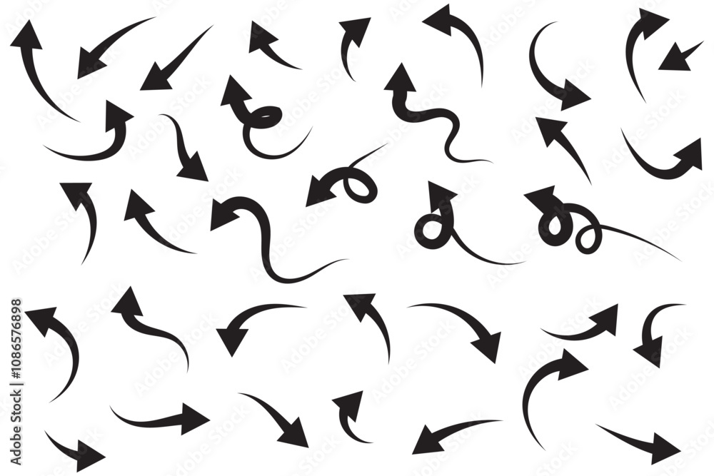 Thin arrows set for business plan, presentation and education. Sign, Symbol, Hand drawn arrow collection. Thin arrows set for business plan, presentation and education. Sign, Symbol, Hand drawn arrow collection.