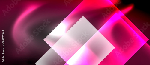 Dark neon colors with glass square shapes