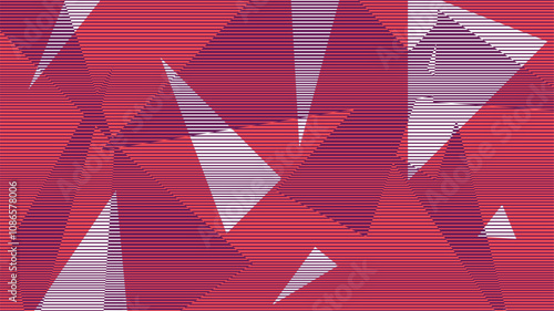 Experimental Broken Polygon, Flat Styled Modern Graphic Background