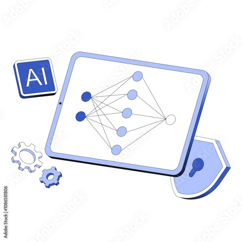 Scheme of neural network on the tablet
