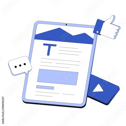 Blog article on the tablet