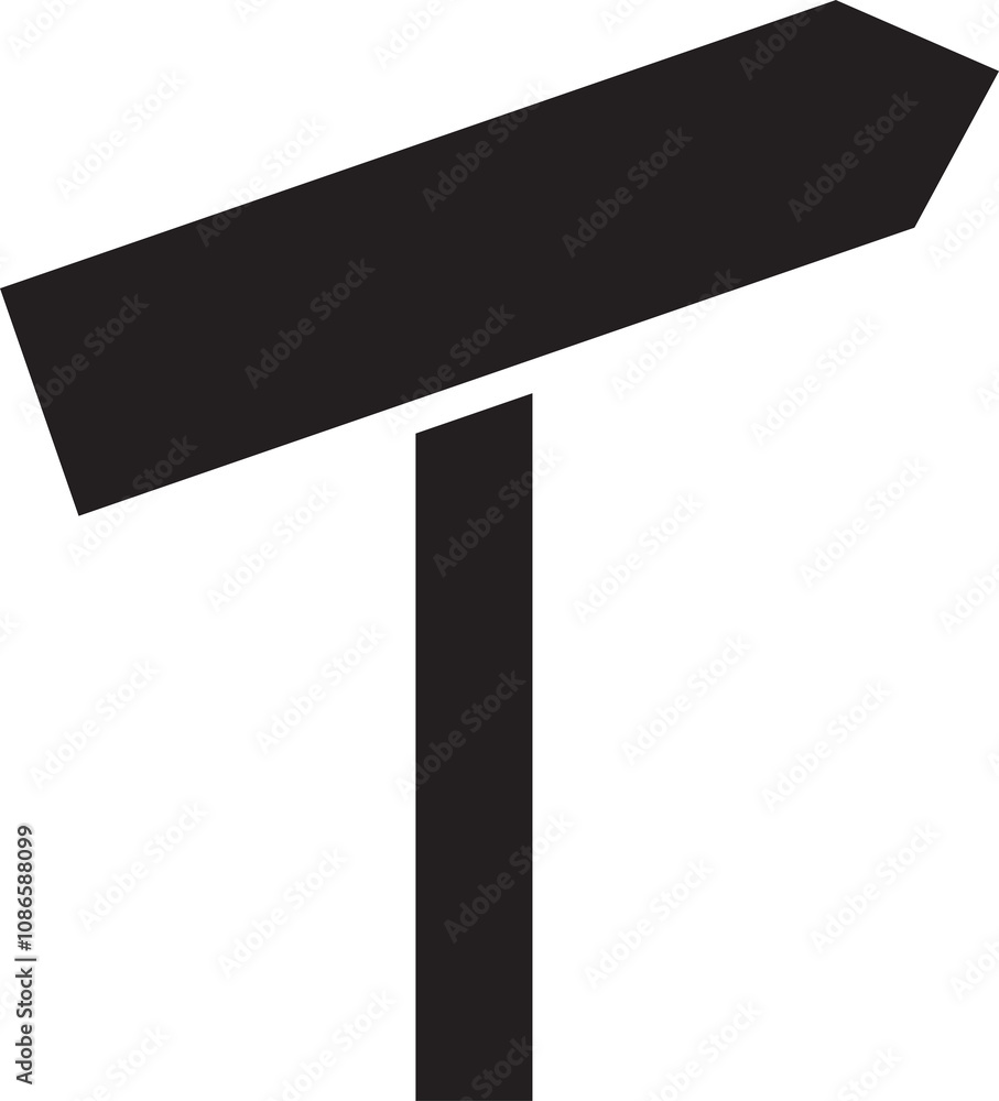 Signpost Glyph Icon Signpost Glyph Icon