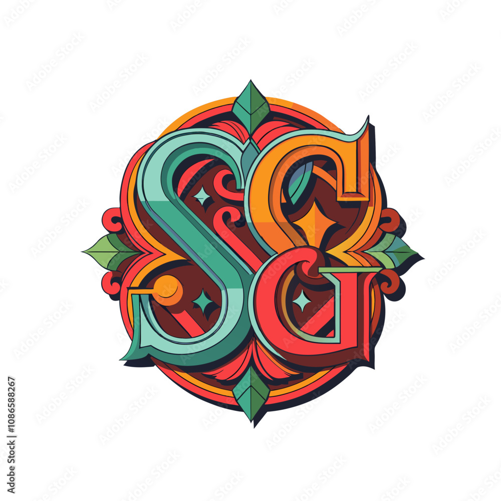 Obraz premium monogram-for-letters-sg