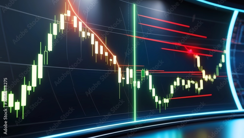 abstract creative financial chart hologram on modern business center exterior background, research and strategy concept abstract creative financial chart hologram on modern business center exterior background, research and strategy concept