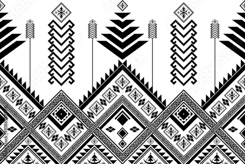 Native Tribal pattern seamless. Aztec stylized Ethnic pattern.