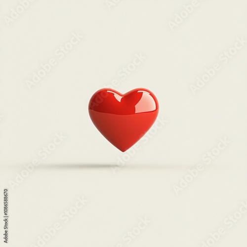 Heart Symbolizing Love and Affection Digital Art Minimalist Style Soft Background Conceptual Representation