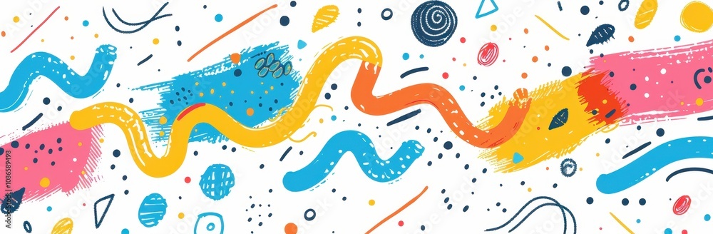 Abstract Colorful Swirls and Shapes Design Abstract Colorful Swirls and Shapes Design