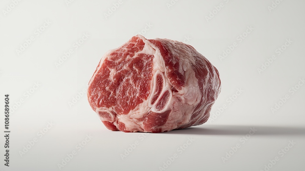 Meat Beef Isolated on White Background: Full Depth Meat Beef Isolated on White Background: Full Depth