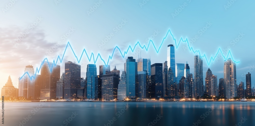 Naklejka premium Graphs Showing the Impact of Taxes on Economic Growth and Consumer Spending Trends