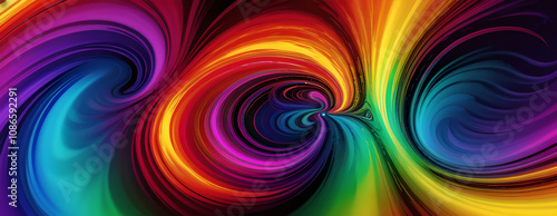 abstract background with rainbow