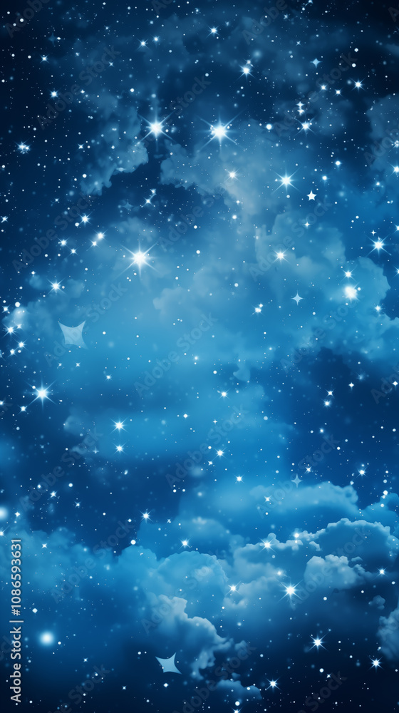 Obraz premium Stars in the Sky. Night landscape. Galaxy night landscape
