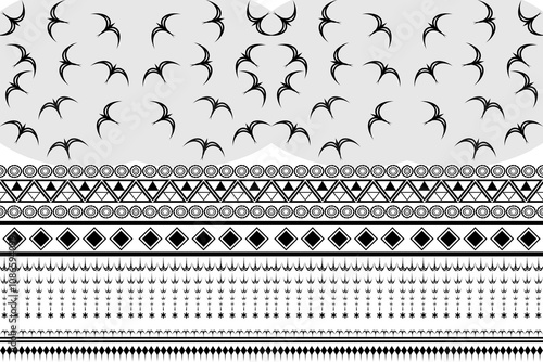 Native Tribal seamless pattern. Aztec stylized Ethnic pattern