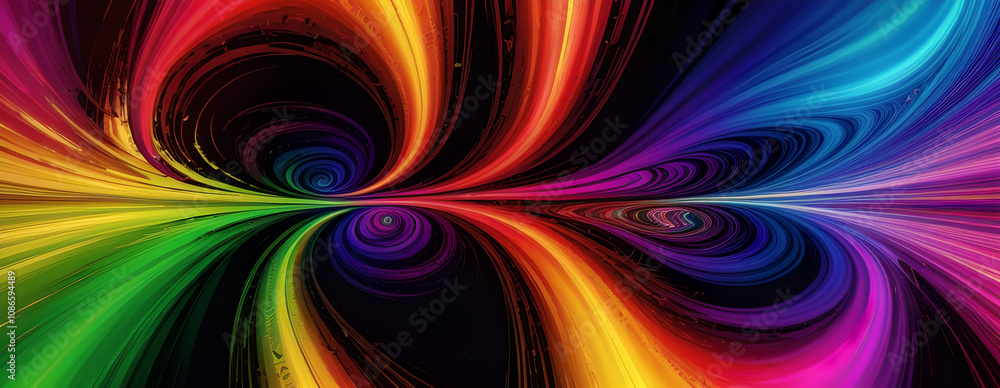 abstract background with rainbow