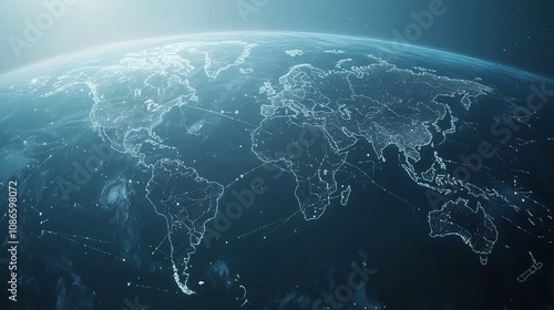 Connected World - Global Network Illuminated