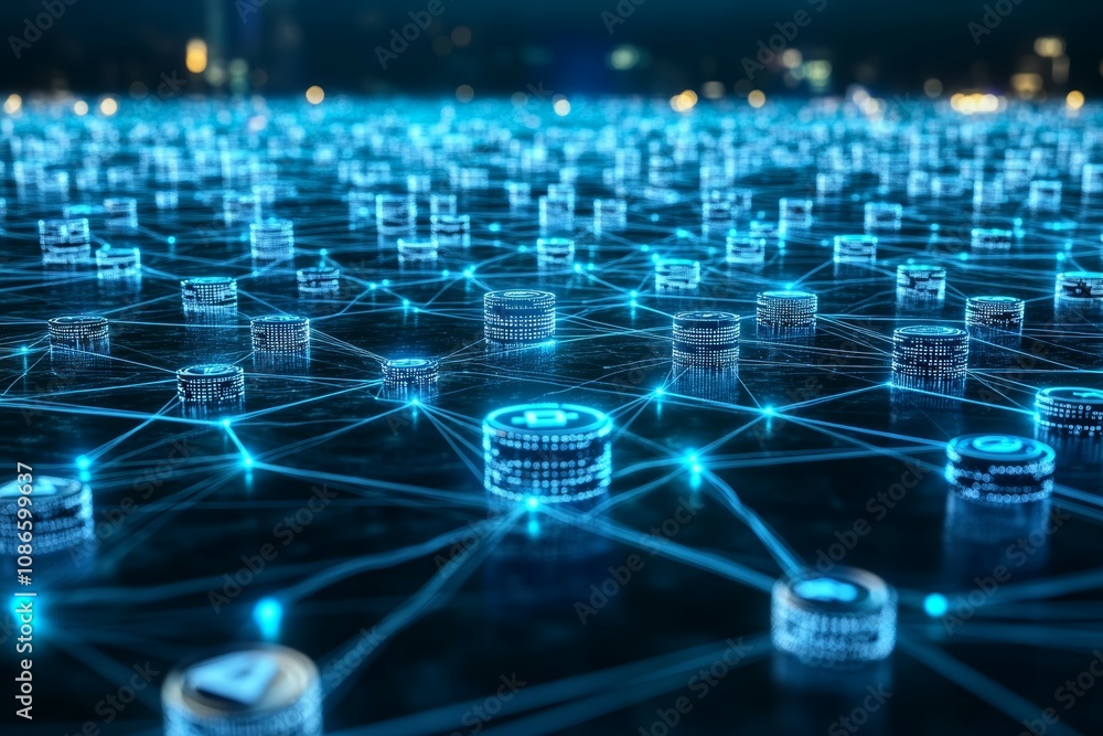 Obraz premium Tokenized Asset Exchange, Digital Asset Tokenization