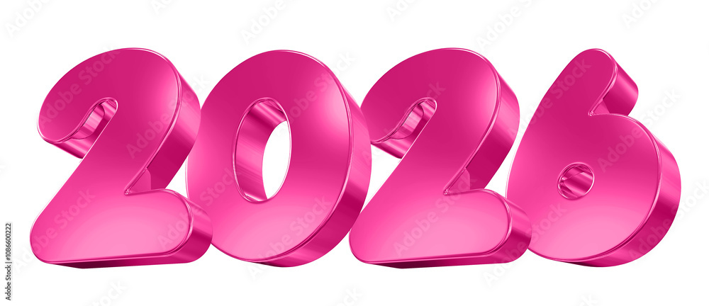 2026 Happy New Year Pink Number 2026 Happy New Year Pink Number
