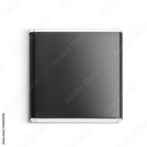 Branded chocolate squares, Neapolitan mockup for promoting business, special occasions. Vector illustration isolated on white background. Easy to use for presentation your logo, design. EPS10.