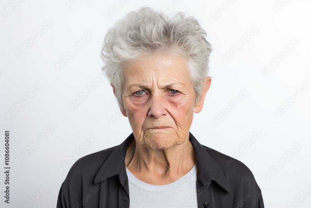Sad homeless Caucasian bruising senior woman portrait on white background. Elderly gray hair female looking frustrated, alcoholic, stressed, unhappy and annoyed, Domestic Violence and Emotional Abuse Sad homeless Caucasian bruising senior woman portrait on white background. Elderly gray hair female looking frustrated, alcoholic, stressed, unhappy and annoyed, Domestic Violence and Emotional Abuse
