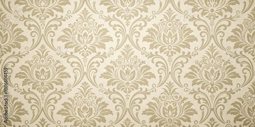 Damask seamless wallpaper background, refined design, elegant damask pattern, classic look