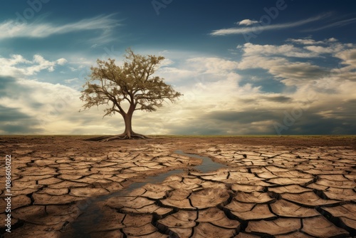 Wallpaper Mural Savage Heat Lonely Tree  In Dry Desert Reflections in Nature Torontodigital.ca