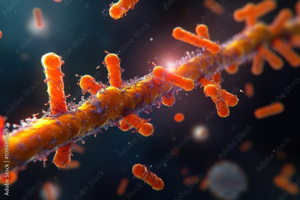 Fototapeta premium Microscopic Detoxification: Purifying Immune Cells for Enhanced Health and Wellness