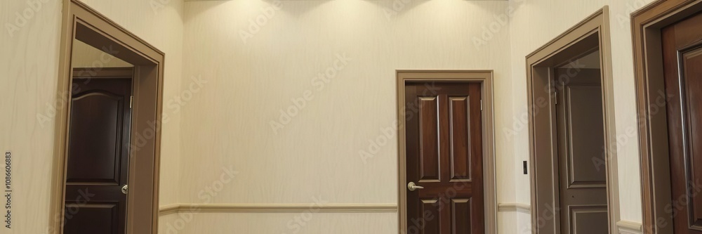 Foyer entrance with creamy off white wallpaper, walls, cozy, cream Foyer entrance with creamy off white wallpaper, walls, cozy, cream